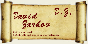 David Žarkov vizit kartica